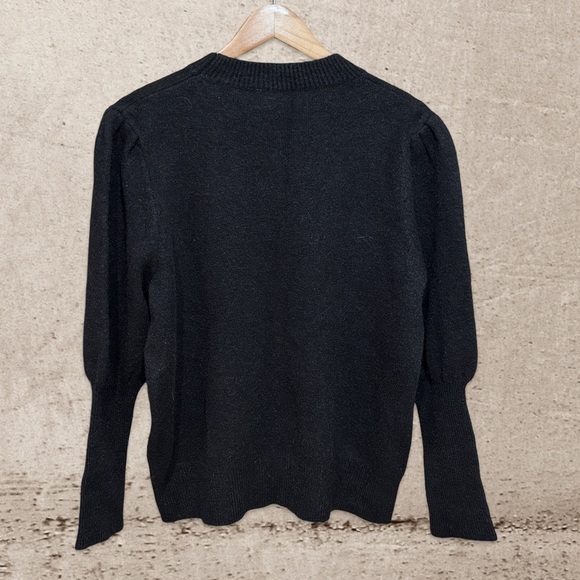 ADORA Black Crew Neck Sweater with Long Sleeves - Picture 2 of 3